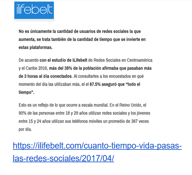 Artículo de prensa. sobre redes sociales.