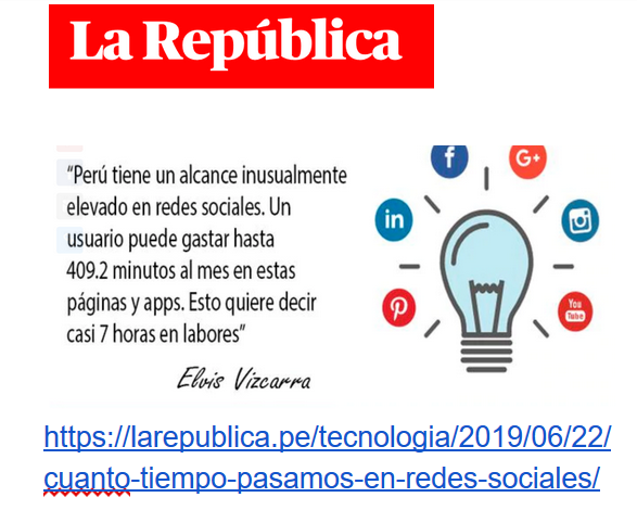 Artículo de prensa. sobre redes sociales.